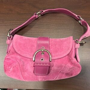 Coach Pink Suede Women's Bag